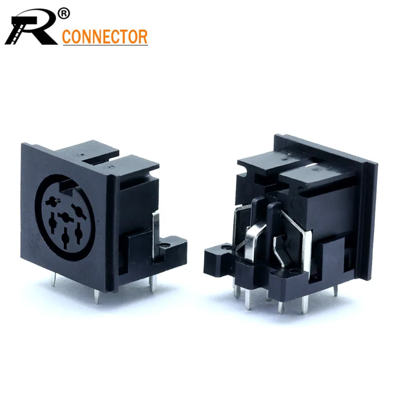 

20pcs Circular DIN Jack Female S Terminal 6 pin PCB Mount Connector