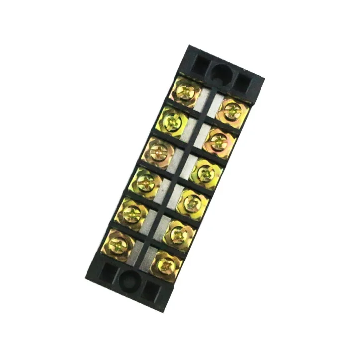 

2Pcs 600V 25A 6 Positions Screw Electric Wire Connection Barrier Terminal Strip TB-2506
