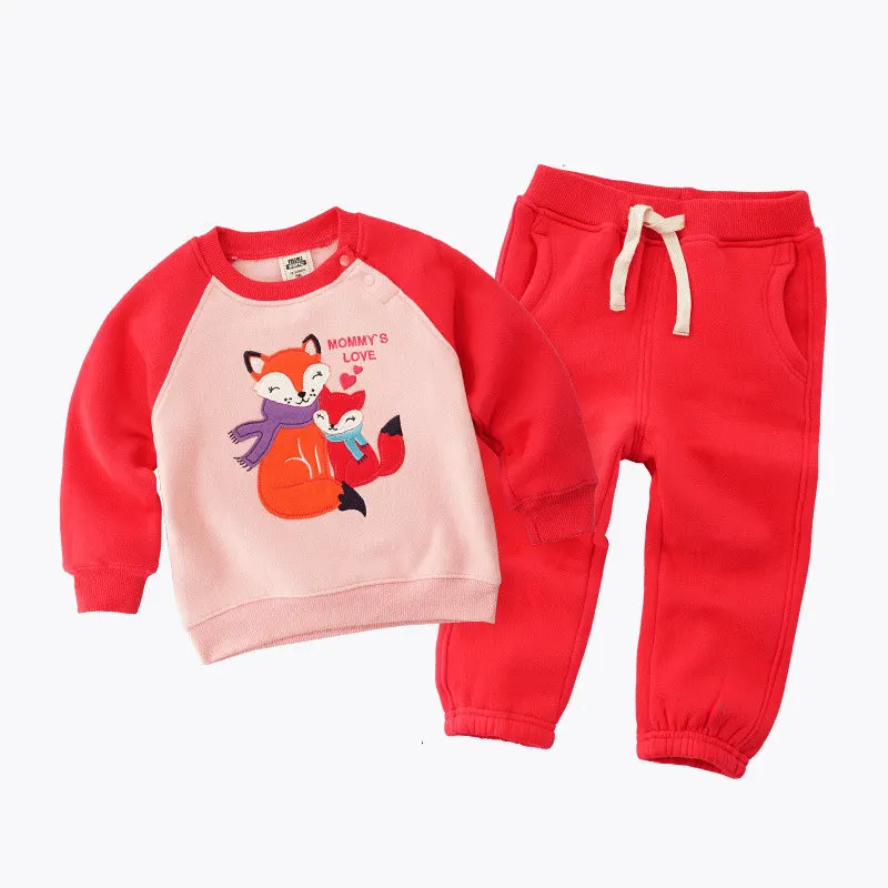 Hp-03 осенне-зимние детские комплекты одежды для мальчиков и девочек на От 1 до 5 лет из плотного хлопкового флиса - Цвет: 10