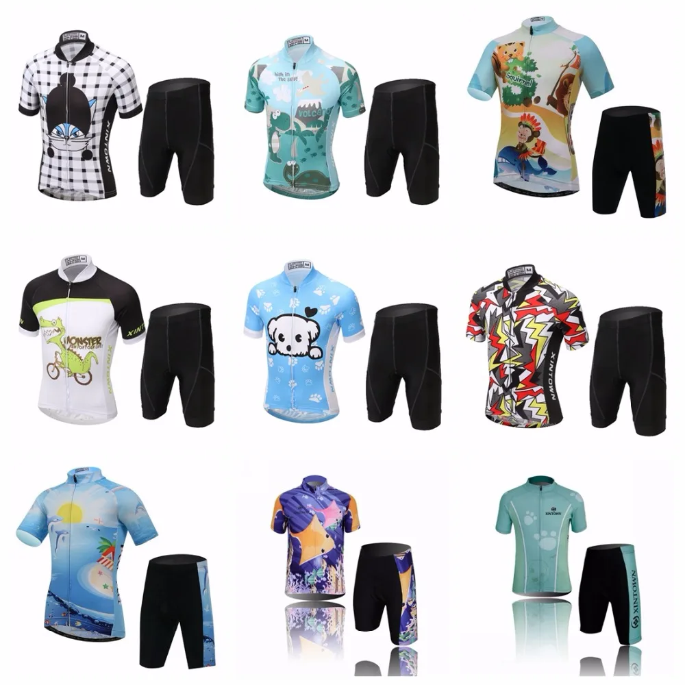 

Kids Cycling jersey Set Bike Jersey Shorts Children Road Mountain MTB Bicycle Clothes Maillot Ropa Ciclismo Top bottom 2019