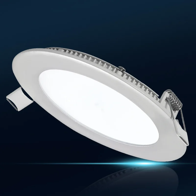 

Ultra Thin Led Panel Downlight 3w 4w 6w 9w 12w 15w Round LED Ceiling Recessed Light AC85-265V LED Panel Light SMD2835