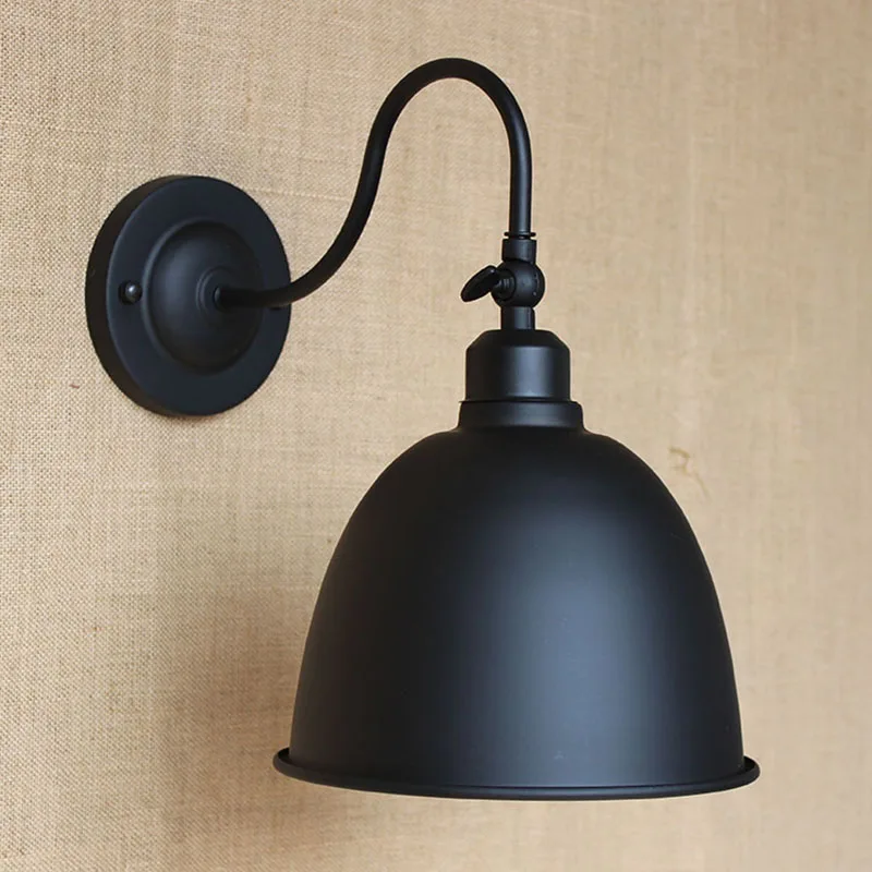تعاقدت أسلوب لوفت خمر أسود معدن عاكس الضوء الجدار مصباح ل غرفة الحمام غرفة نوم بهو شرفة الغرور أضواء E27 تعاقدت أسلوب لوفت خمر أسود معدن عاكس الضوء الجدار مصباح ل غرفة الحمام غرفة نوم بهو شرفة الغرور أضواء E27
