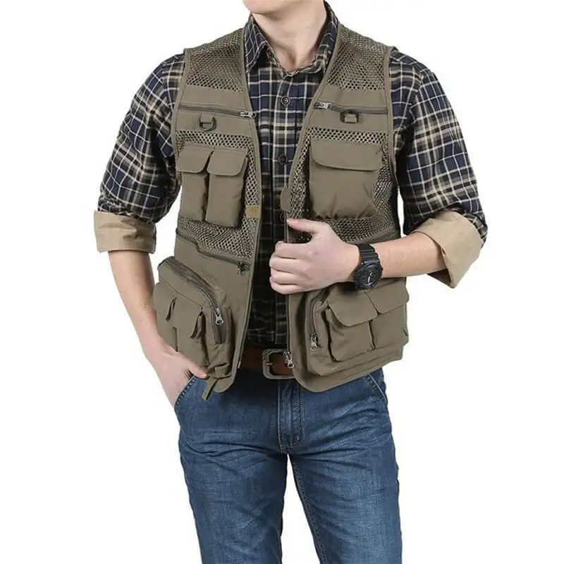 

Waterproof Fishing Vests Breathable Multi Pocket Mesh Jackets Photography Vest Swimming Sailing Fishing Quick-Drying Waistcoat