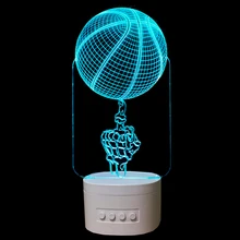Fingertip баскетбол 3D ночник Bluetooth динамик музыка светодиодный настольная лампа 5 цветов Изменение USB ночной Детский Светильник Крытый свет