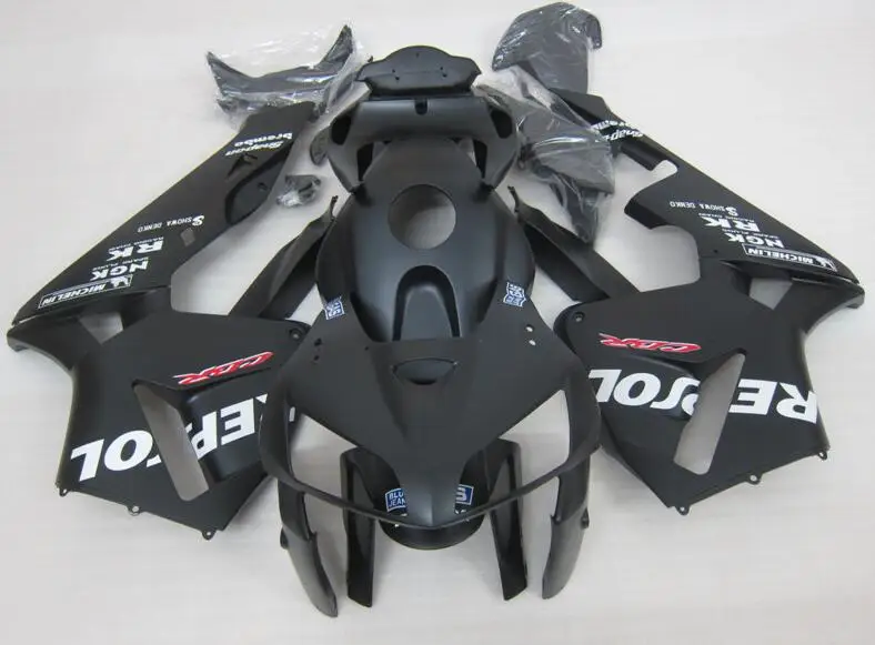

New Injection Mold Full Fairing kit Fit For Honda CBR600RR F5 2005 2006 05 06 600RR 600 ABS fairings set black matte repsol