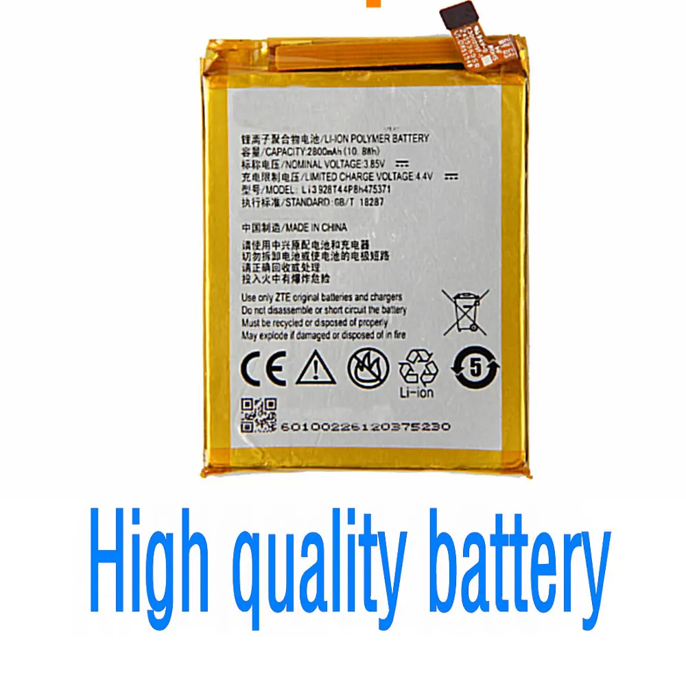 Высокое качество Замена батареи 2800mAh Li3928T44P8h475371 для ZTE Blade A1 AXON Mini B2015 B2016 C880 C880A C880S