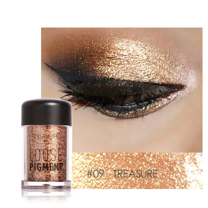 

Focallure Brand Glitter Eyeshadow Powder Waterproof Loose Shimmer Eyeshadow Pigment 3D Nude Metallic Eye Shadow Makeup Cosmetics
