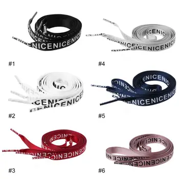 

1.4M Fashion Letter Printed Sneaker Sports Shoes Laces Shoelaces Women Men Casual Flat Athletic Running Shoe Strings Decoration