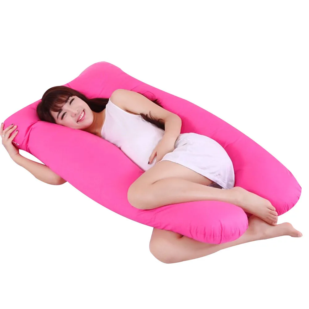 hotpink U-образная Женская Подушка для беременных, подушка для сна, многофункциональная подушка для кормления, для беременных, Прямая - Цвет: hotpink
