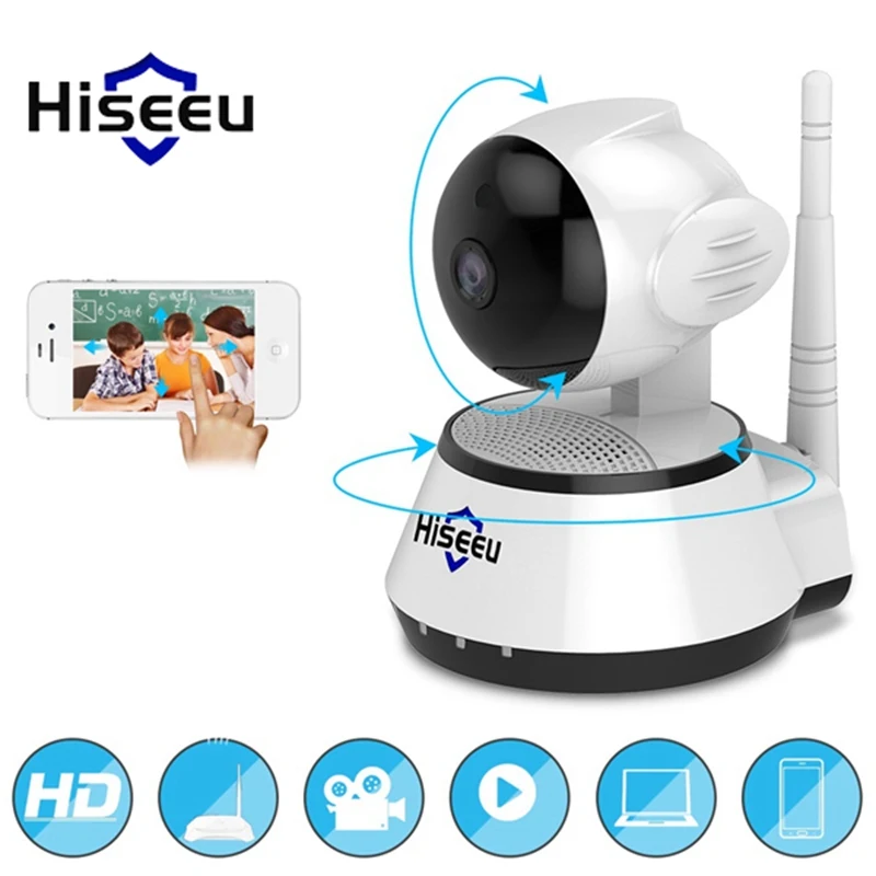 

Hiseeu FH2A Wireless 720P Security IP Camera Audio Record Surveillance Baby MonItor 110 Degree 3.6mm Two Way Audio Night Vision