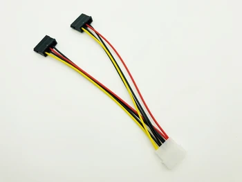 5PCS SATA Power Cable Splitter Molex 4pin Male to Serial ATA 15pin x 2 Female Y Hard Drive Cables 20CM for Bitcoin Miner Mining 5PCS SATA Power Cable Splitter Molex 4pin Male to Serial ATA 15pin x 2 Female Y Hard Drive Cables 20CM for Bitcoin Miner Mining
