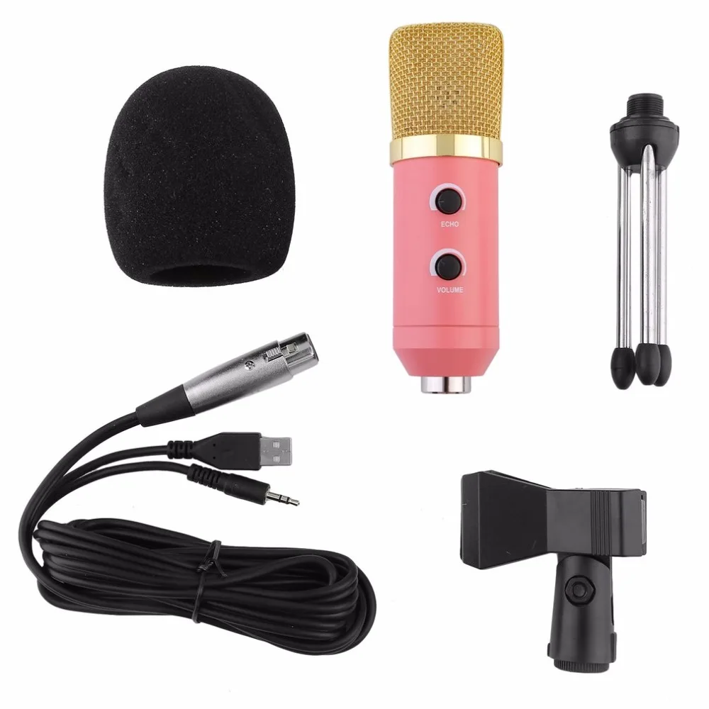 MK-F100TL 5 шт./компл. конденсаторный звукозапись микрофон говорящий речевой микрофон независимая аудиокарта Бесплатный микрофон с штативом