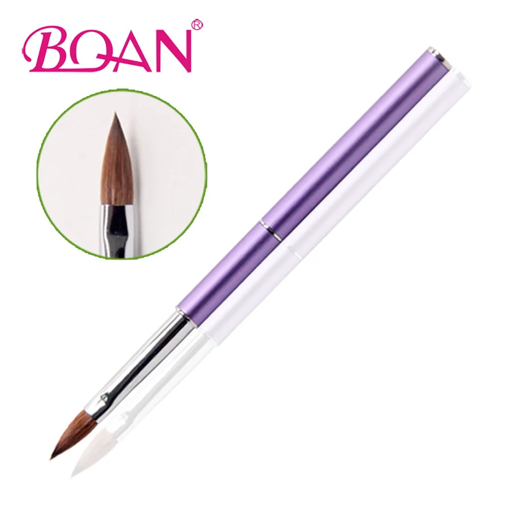 

BQAN Free Shipping 1 Pcs 10# Hot Selling Factory Supplies Detachable Mental Handle Kolinsky Hair Nail Art Brush