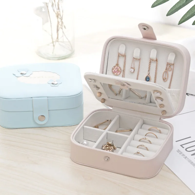 

Jewelry Box Storage Organizer Zipper Portable Women Display Travel Case