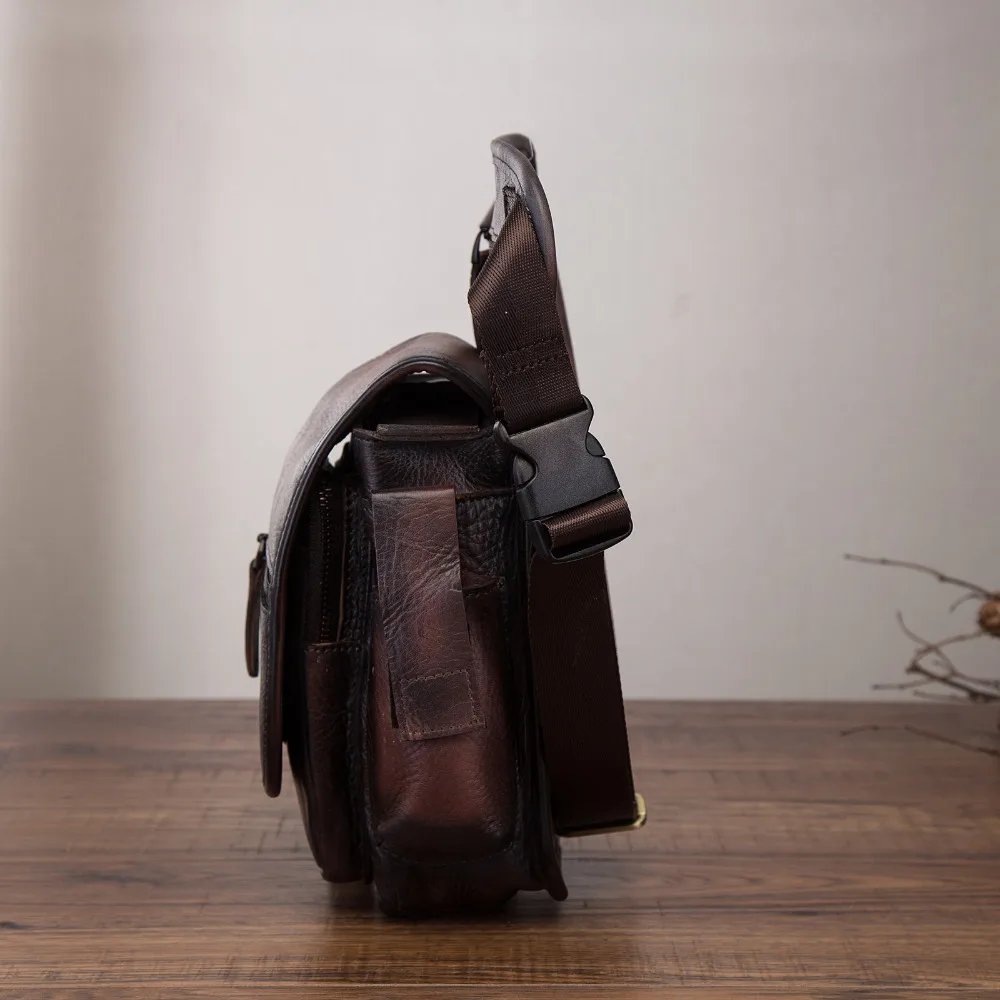 Кожаный дизайн, мужская сумка-мессенджер, сумка Mochila, модная сумка-Органайзер, поясная сумка на пояс, сумка для ног 3110-db