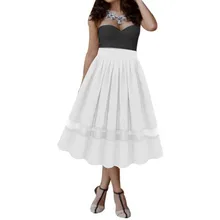 Новая Мода Летний стиль винтажная элегантная юбка высокая талия рабочая одежда миди юбки женские однотонные юбки Femme Saias Vestidos