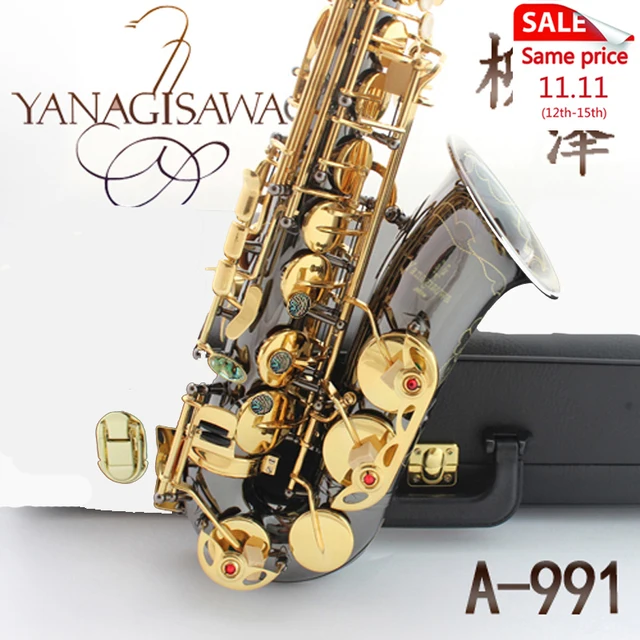 Cheap Professional Japan Yanagisawa Gold Plated Carving Saxophone Alto Eb Sax Brass Instruments Music Saxofone Alto A-991