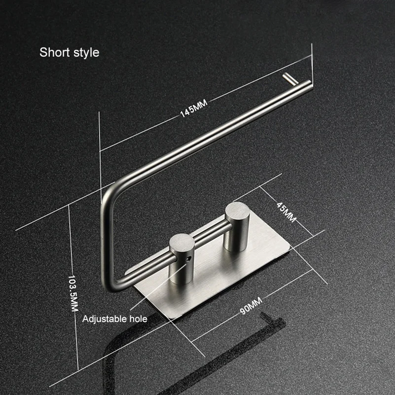 180° rotatable toilet paper holder bathroom towel rack self-adhesive simple stainless steel bathroom storage rack home storage organizer1