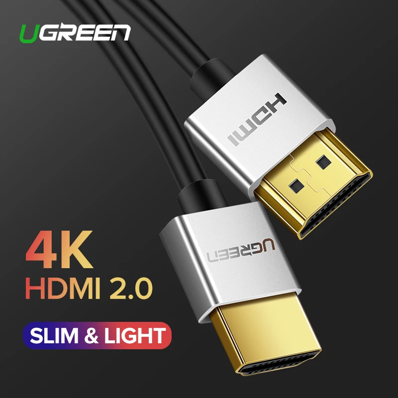 

Ugreen 4K HDMI Cable Slim HDMI to HDMI 2.0 Cable for PS4 Apple TV Splitter Switch Box 60Hz Audio Video Cabo Cord Cable HDMI 2.0