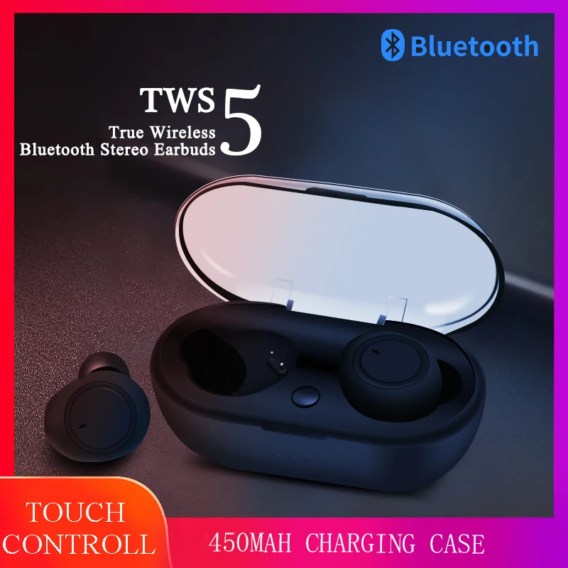 

MINGGE TWS5 Wireless Earphones Bluetooth MG-TWS Intelligent Touch High Quality Speaker Microphone Stereo For Android and iPhone