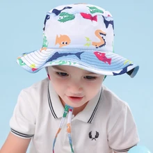 Детский подарок, высокое качество, детские летние шляпы от солнца, шляпа рыбака с рисунком для маленьких мальчиков, Пляжная Панама для девочек на открытом воздухе, 48 см, 50 см, 52 см, 54 см
