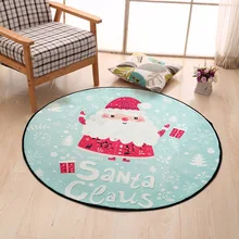 Мультяшный плюшевый пол круглый ковер детская спальня игровые палатки Санта Клаус декоративные коврики гостиная Коврики Дети Рождественский подарок