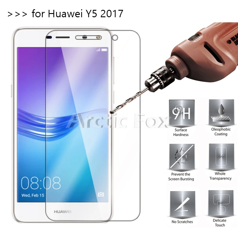 Закаленное стекло премиум-класса 2.5D 0 26 мм 9H для Huawei Y5 2017 защитная пленка 5 дюйма |
