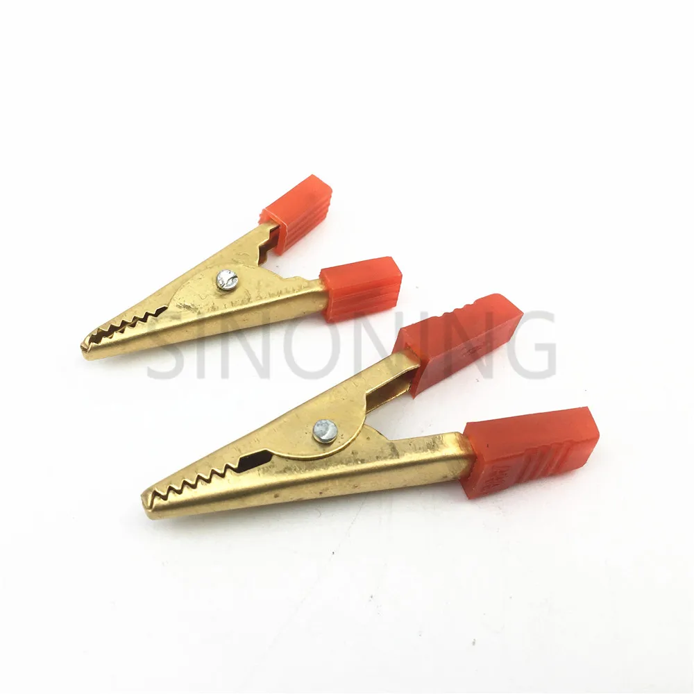 2pcs Large medium thick copper alligator clip battery electronic test