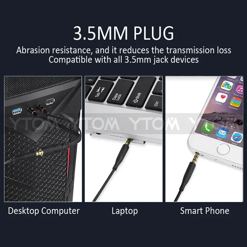 Ytom Samrtphone игровая гарнитура ПК Игровые наушники с микрофоном в ухо стерео бас для