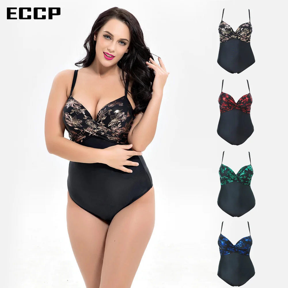

Swimwear Women 2019 One Piece Swimsuit Push Up Vintage Retro Bathing Suits Swimming Suit for Beach Wear Plus Size Swimwear 6XL
