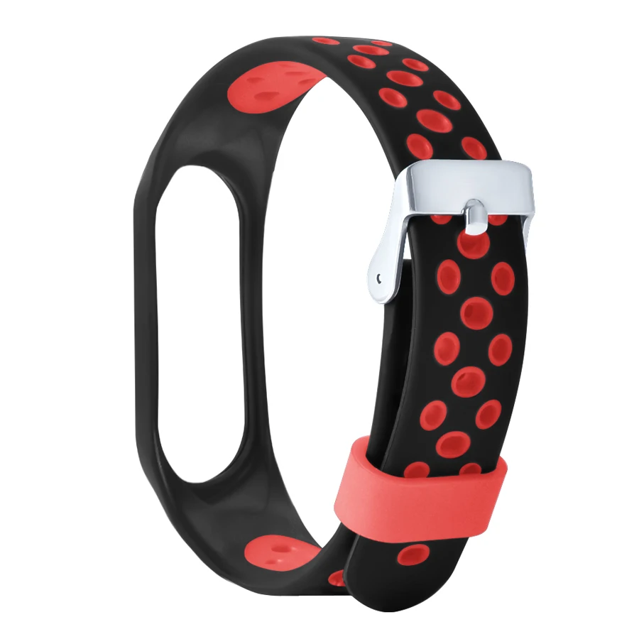 Смарт-браслет, аксессуары для Xiaomi Mi, 3 ремешка, силиконовый двухцветный спортивный фитнес-браслет для мужчин и женщин
