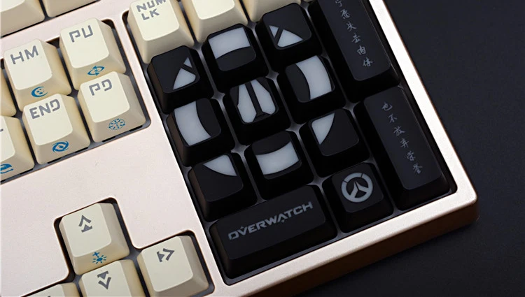 

13 pcs/set Pop games OW Key Caps ABS Personality Translucent Keycap