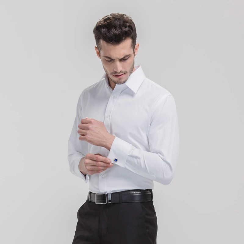 Orinery Лидер продаж дизайнер белый French Cuff Dress Shirt классическая мужская рубашка с длинным рукавом Slim Fit Марка мужская одежда с запонки
