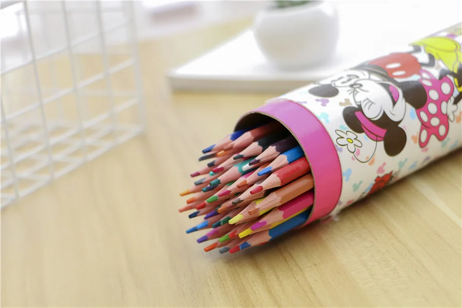 Детские Мультяшные цветные карандаши Дисней Микки Минни НВ цветные карандаши экологически чистые нетоксичные Рисование Живопись
