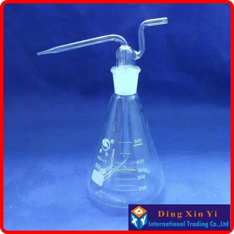 

250ml Washing bottle conical with ground-in glass stopper ,Glass Triangle washing bottle, Suitable for washing, jet flushing