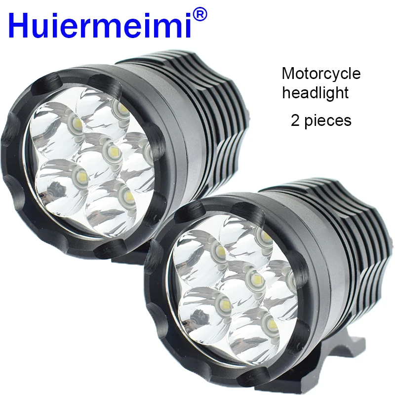 Huiermeimi Motorcycle LED Headlight 12V 60W U2 LED Motorbike Spotlight Headlamp Moto Spot Head Lights Driving Auxiliary Lamp DRL Huiermeimi Motorcycle LED Headlight 12V 60W U2 LED Motorbike Spotlight Headlamp Moto Spot Head Lights Driving Auxiliary Lamp DRL
