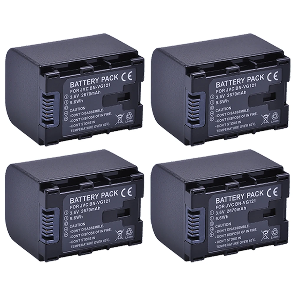 

4pcs BN-VG121 BN VG121 battery For JVC camera GZ-HD620 GZ-HD500 GZ-HM970 GZ-HM855 GZ-HM320 GZ-HM550 GZ-HM860 GZ-HM960 camera
