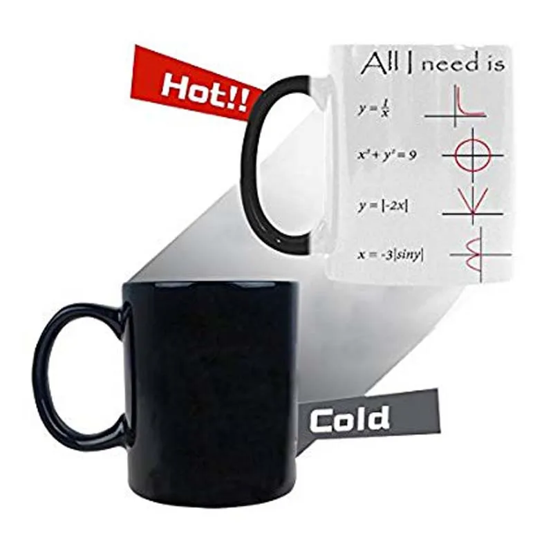 Все что мне нужно это кружка с надписью Love Math Morphing Термочувствительная кофейная