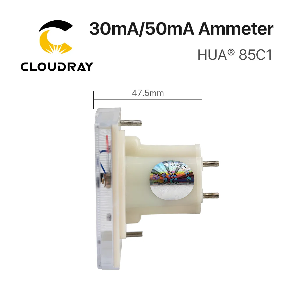 Cloudray 30mA 50mA Амперметр Хуа 85C1 DC 0-30mA 0-50mA аналоговая AMP Панель измеритель тока для CO2 лазерный станок для гравировки и резки