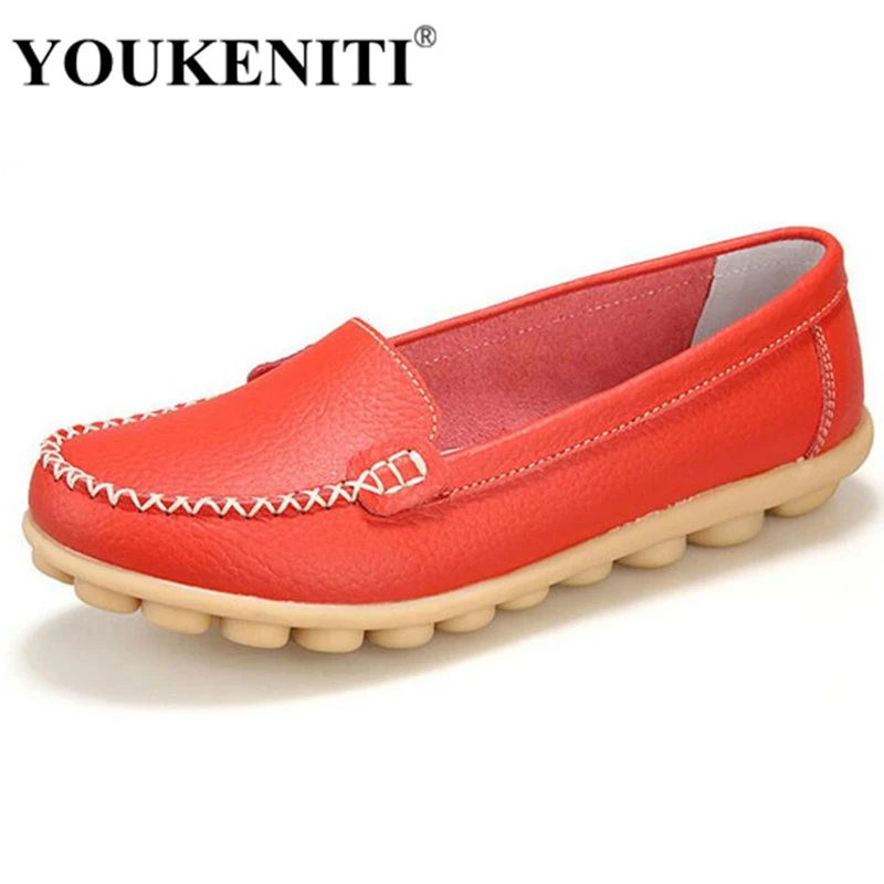 בלט נעליים שטוחים נעלי מותג עור אמיתי YOUKENITI גמיש קלות ואפונה אחות אישה נעלי נהג אפליקציות JJ801