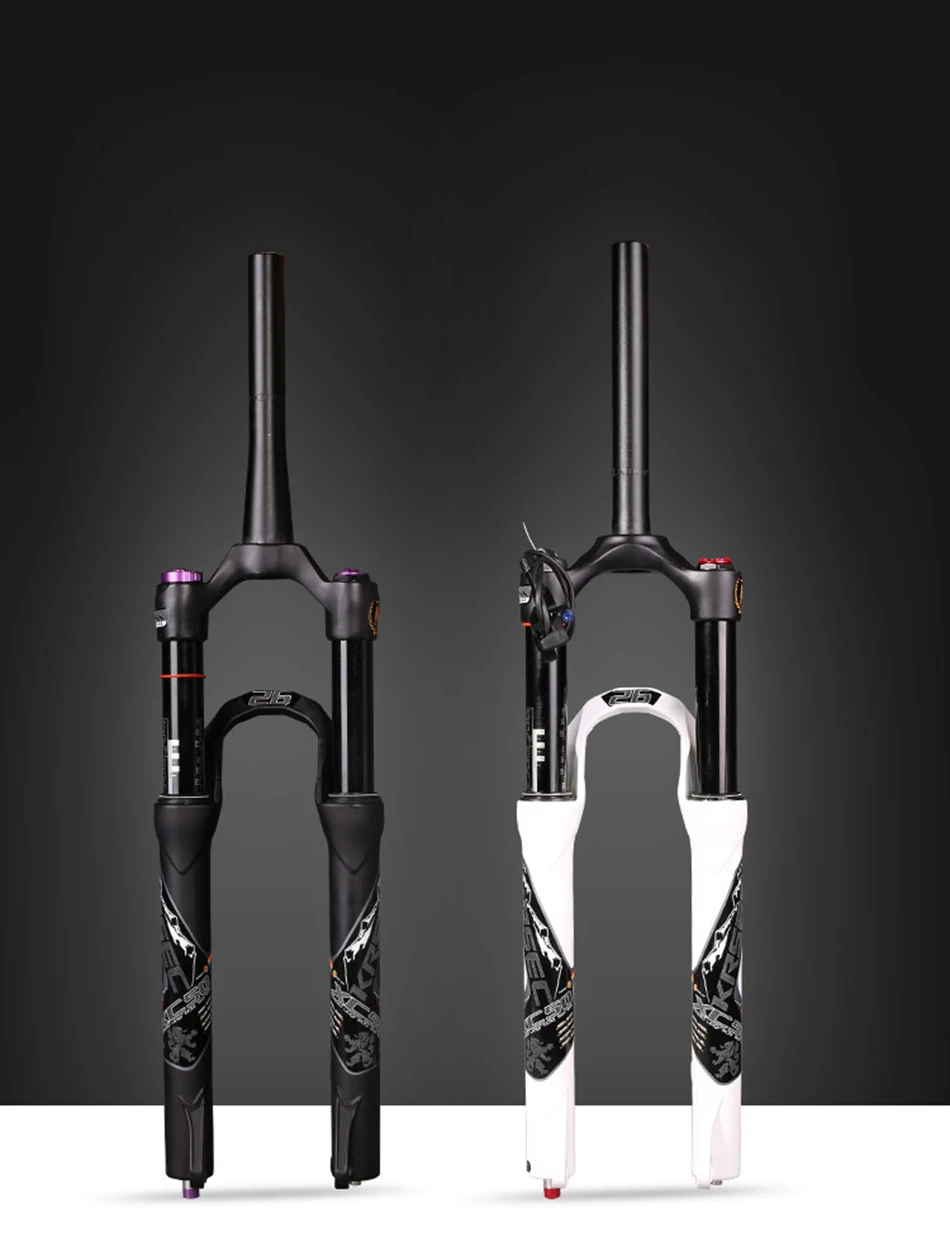 

2018 MTB High Quality 26 27.5 29 Inch 9mm 15mm Cone Tube Black Tube Damping Air Fork Mountain Bike Fork