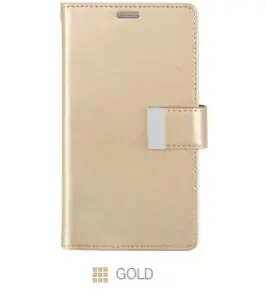 Подлинный Mercury Goospery богатый дневник Флип Бумажник гелевый Чехол для Apple iPhone 7 8 - Цвет: gold