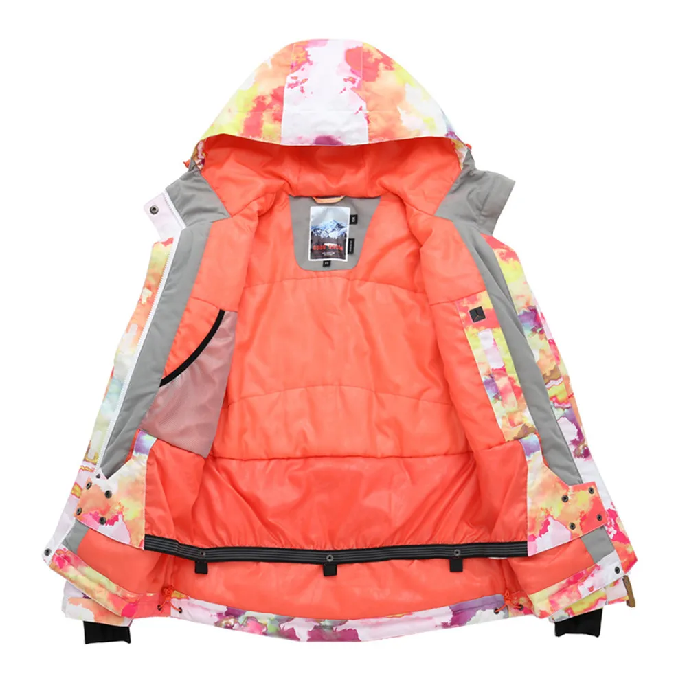 GSOU SNOW Brand сноуборд куртка для женщин зимняя Лыжная водостойкий ветрозащитный
