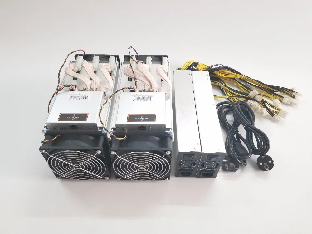 2 шт AntMiner V9 4T 4th/s с БП Bitcoin Miner Asic Miner Btc BCH Miner лучше чем AntMiner S9 S9i T9+ WhatsMiner M3 E9