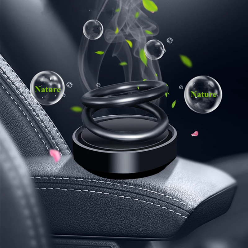 

Creative double ring rotating car air freshener Auto Perfume Fragrance ornament Diffuser solid Scent Interior Car Accessories