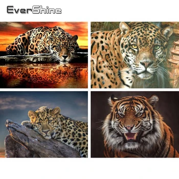 

Evershine Diamond Painting Tiger Diamond Embroidery Crystal Animal Diamond Painting Full Square Round Drill Home Decor Art Sale