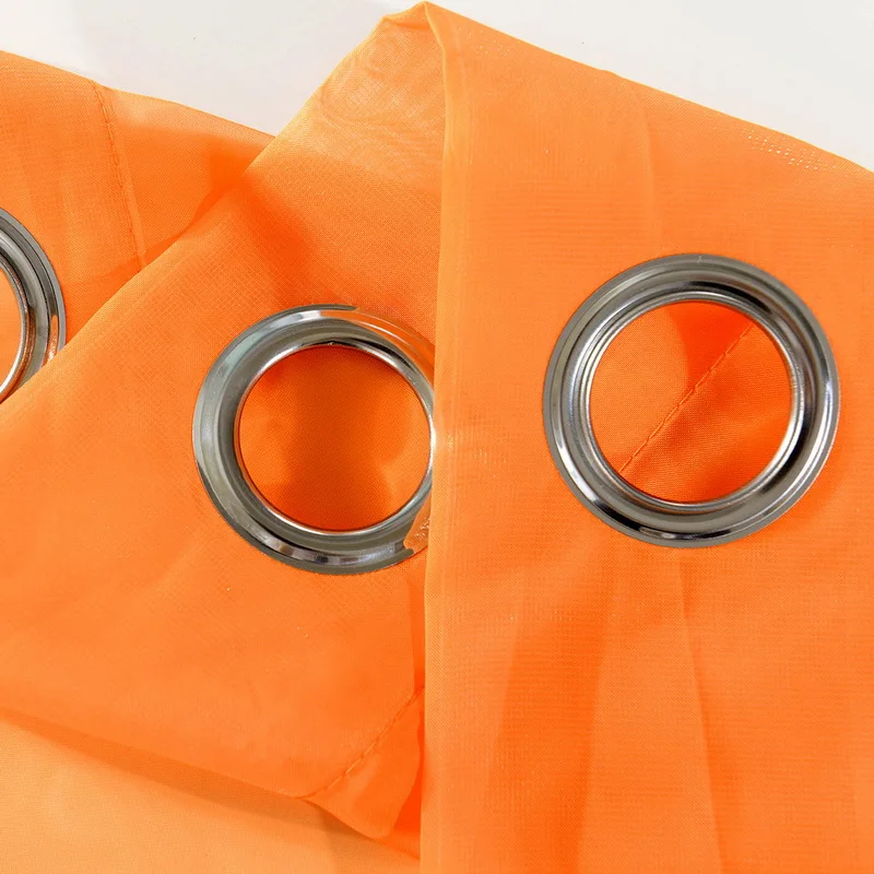 Оранжевый европейский и американский стиль окна Экранирование твердые двери шторы драпировка Панель Прозрачный тюль для гостиной AP184#30