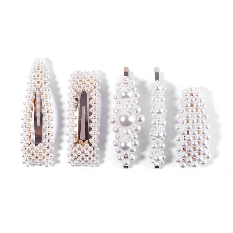

2019 New Fashion Pearl Hair Clips Women Hair Barrette Stick Hair Pin Wholesale Lots Salon Styling Accessories for Women Girls