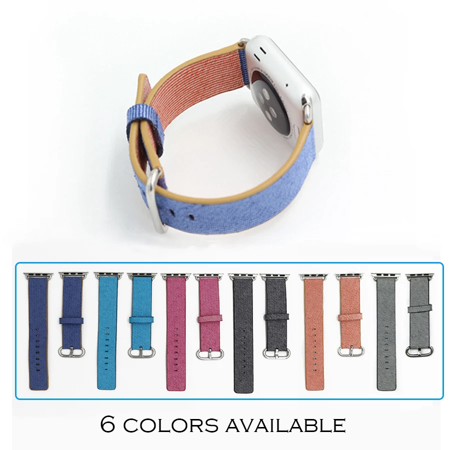 Prix pour URVOI Nylon bande pour apple watch bracelet coloré de mode style avec classique boucle et adaptateurs à l'aise pour iwatch Prix pour URVOI Nylon bande pour apple watch bracelet coloré de mode style avec classique boucle et adaptateurs à l'aise pour iwatch