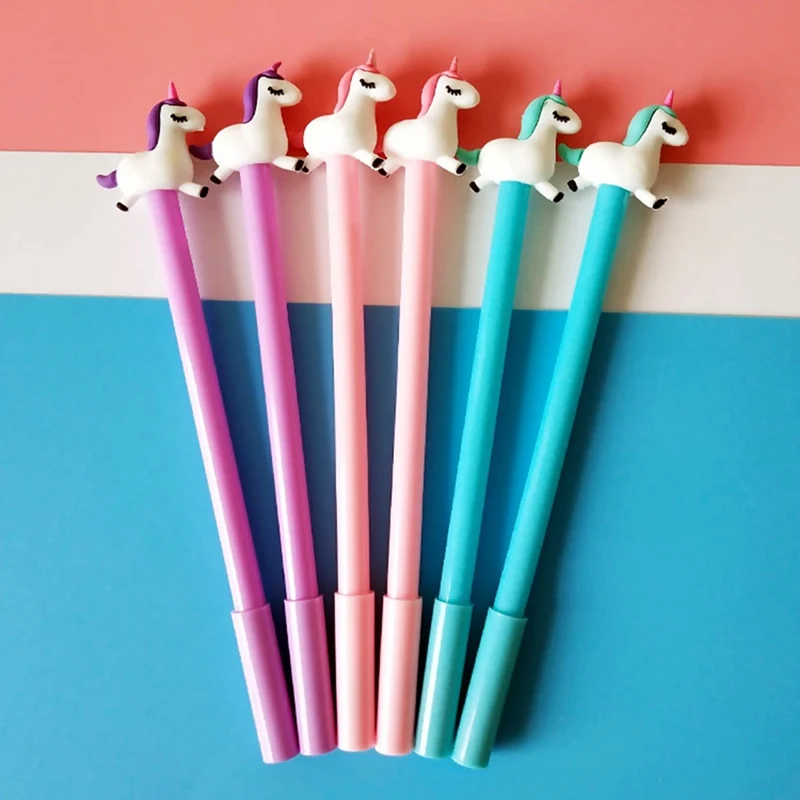 

1Pcs Color Random Cute Jumping Unicorn Gel Ink Pen 0.5mm Ballpoint Black Color Pen Cartoon Gift Stationery Office School Supply